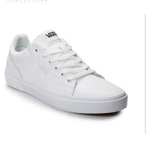 Women’s size 7 Vans white leather skate shoes